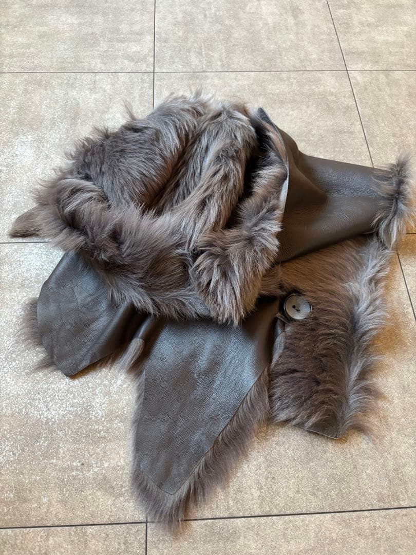 KARL DONOGHUE ムートン　レザー　ファーショール