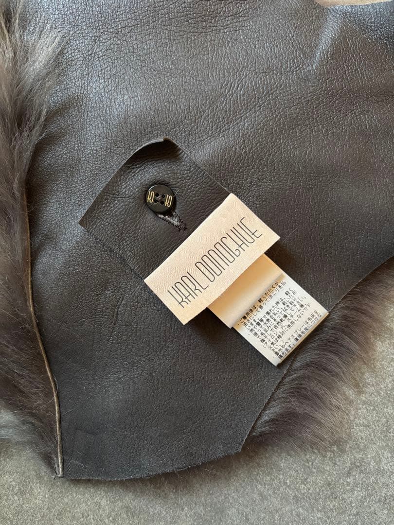 KARL DONOGHUE ムートン　レザー　ファーショール