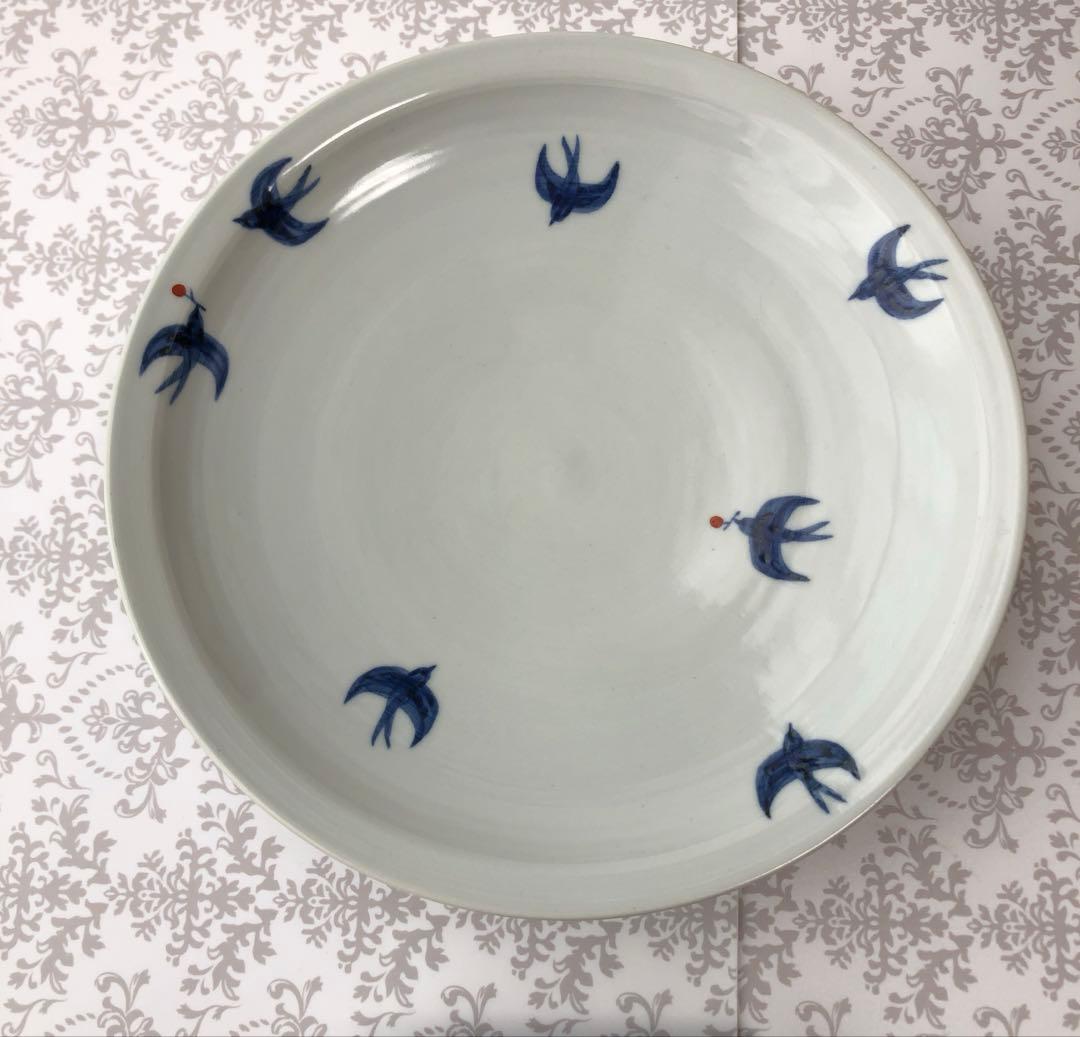 日下華子さん つばめ7寸皿 2枚セット