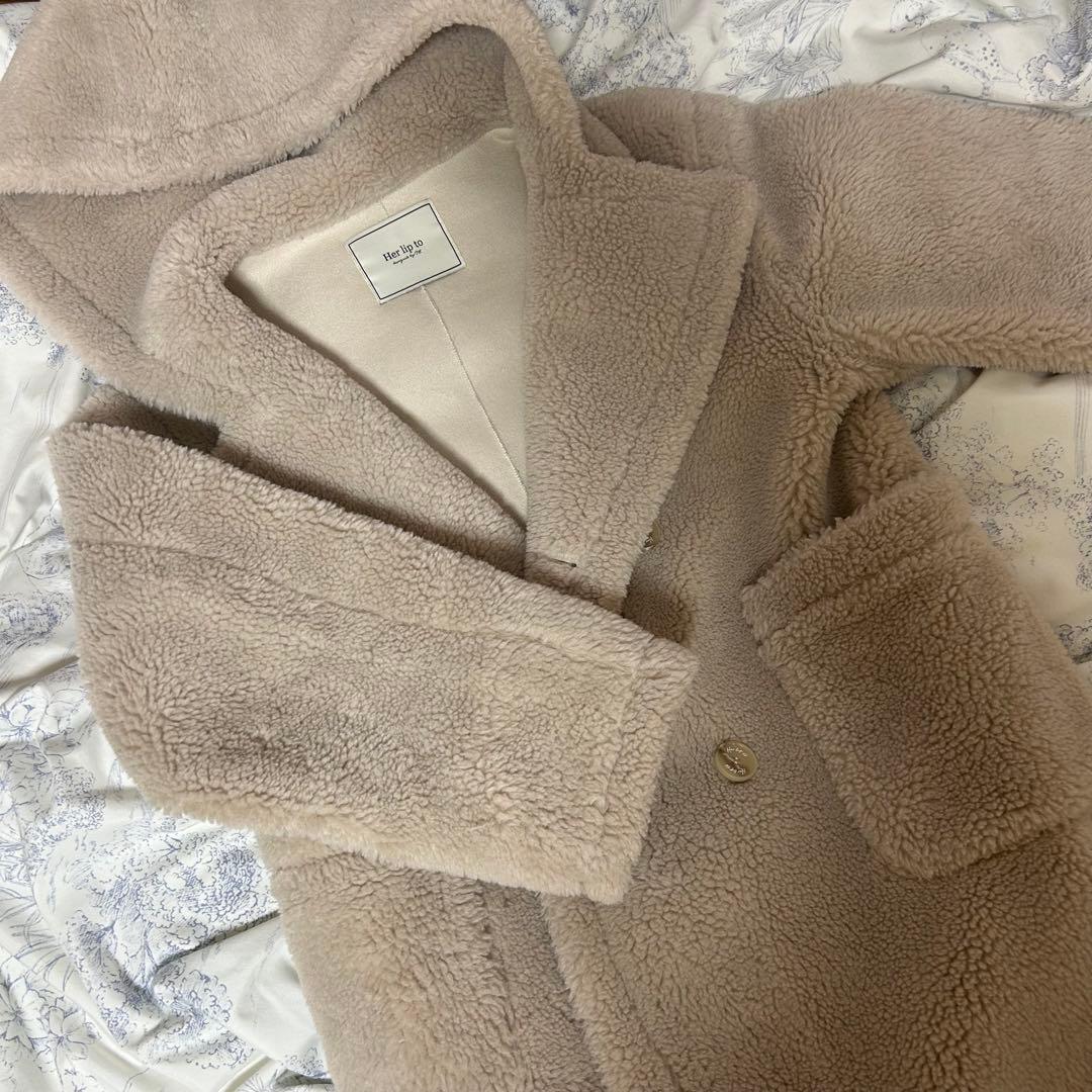 ジャケット・アウター Her lip to/Fleur Shearling Boa Coat