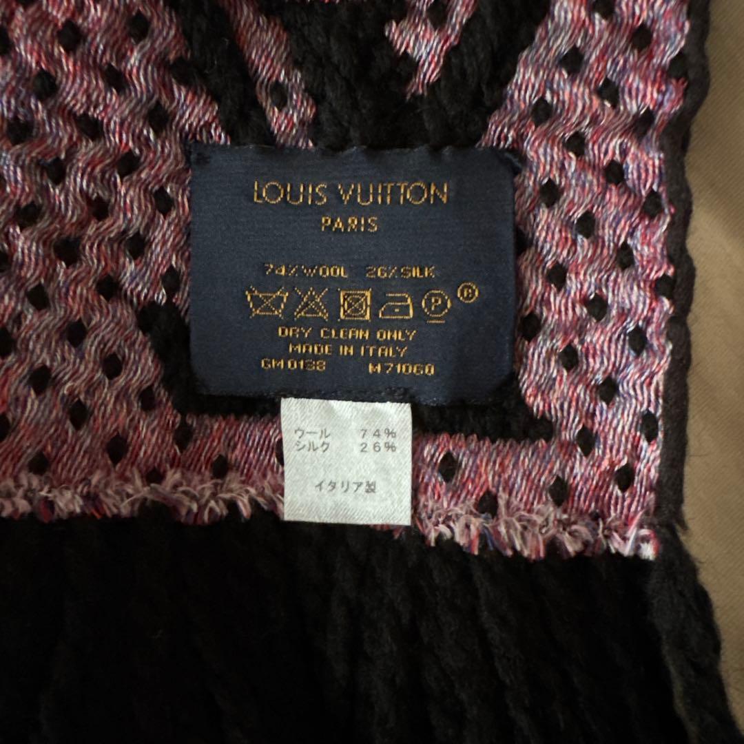 ルイヴィトン エシャルプ ロゴマニア マフラー LVストーリーズ ノワール