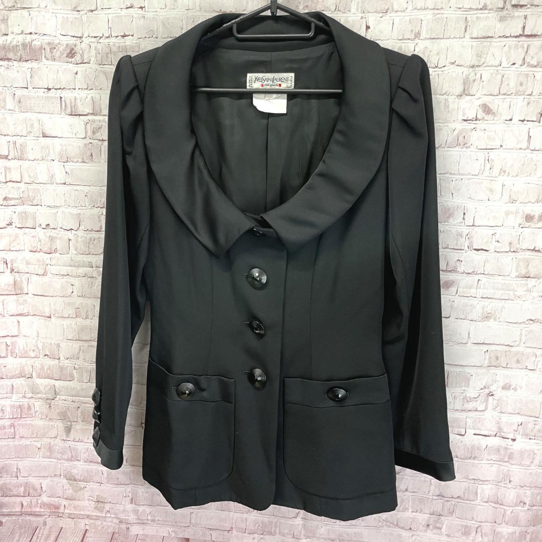 中古美品　イヴサンローランリヴゴーシュ　レディース　ジャケット　36　黒
