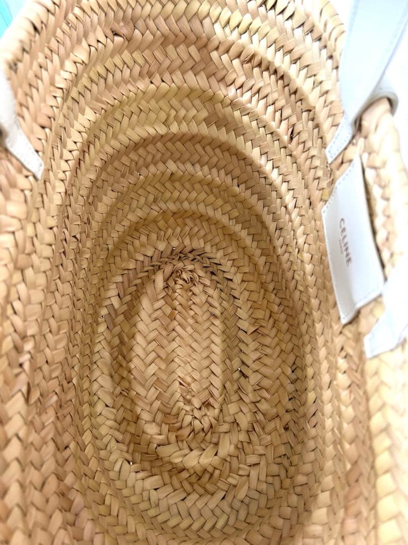 【美品】CELINE セリーヌ クラシック パニエ　かごバッグ　ホワイト