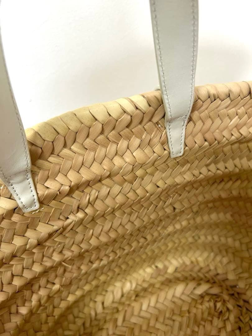 【美品】CELINE セリーヌ クラシック パニエ　かごバッグ　ホワイト