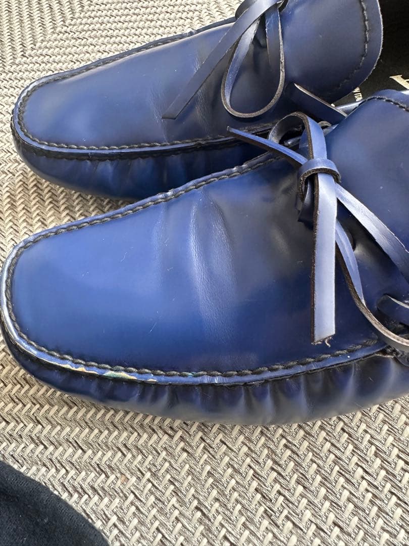 値下げ　PRADA ネイビー モカシン　ドライビングシューズ