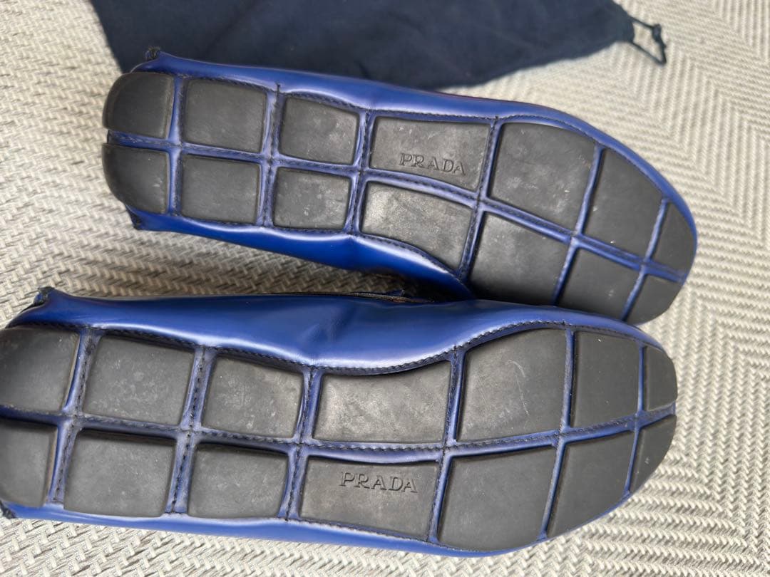 値下げ　PRADA ネイビー モカシン　ドライビングシューズ