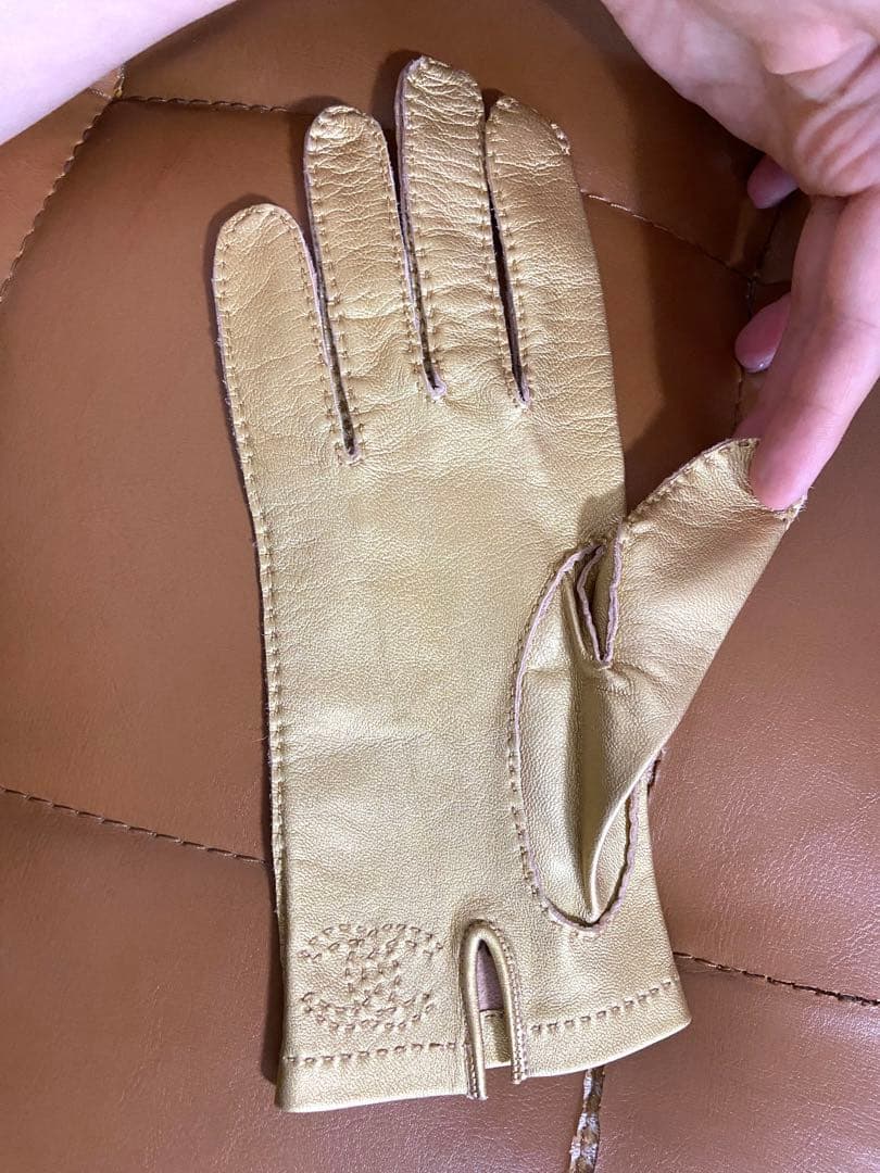 d*7様 【売切価格】シャネル/手袋/レザーグローブ/ゴールド/ココマーク/7