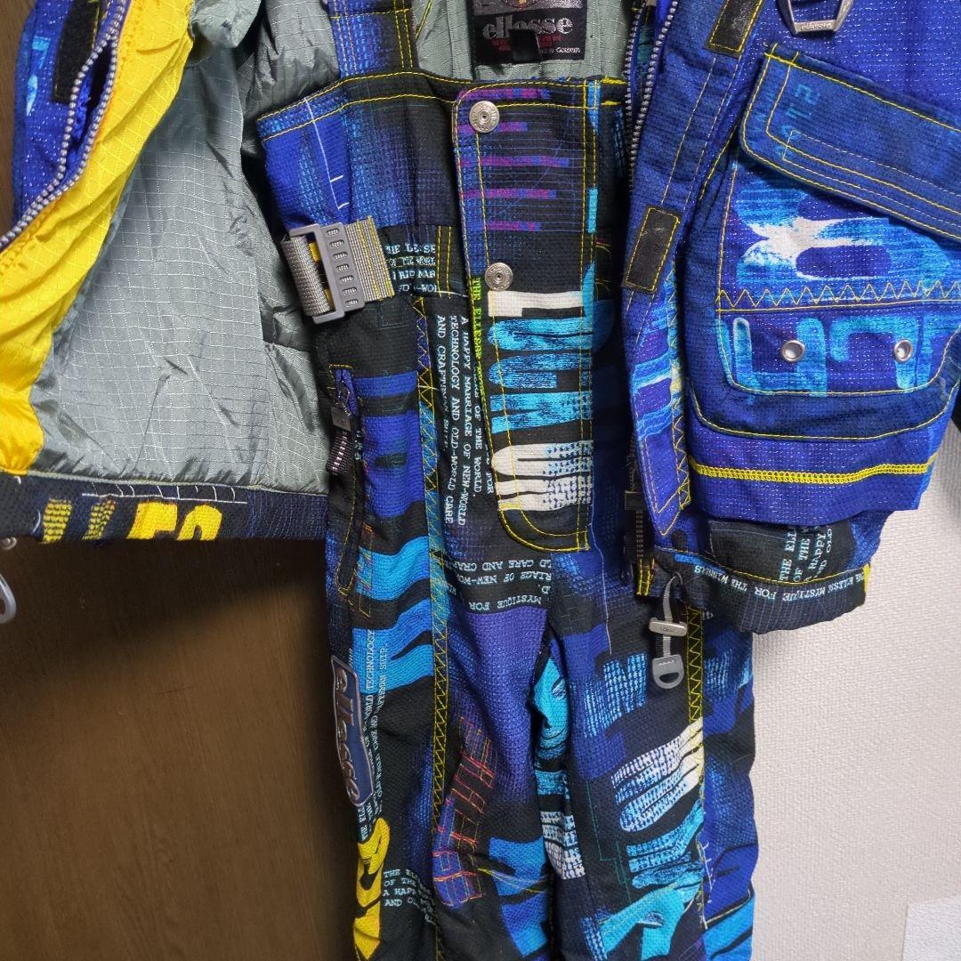 ☆ロゴ傷みありellesse スキーウェア 青紫黄色　☆