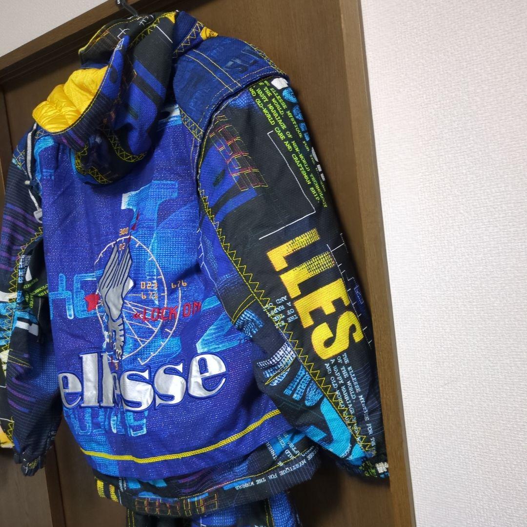 ☆ロゴ傷みありellesse スキーウェア 青紫黄色　☆