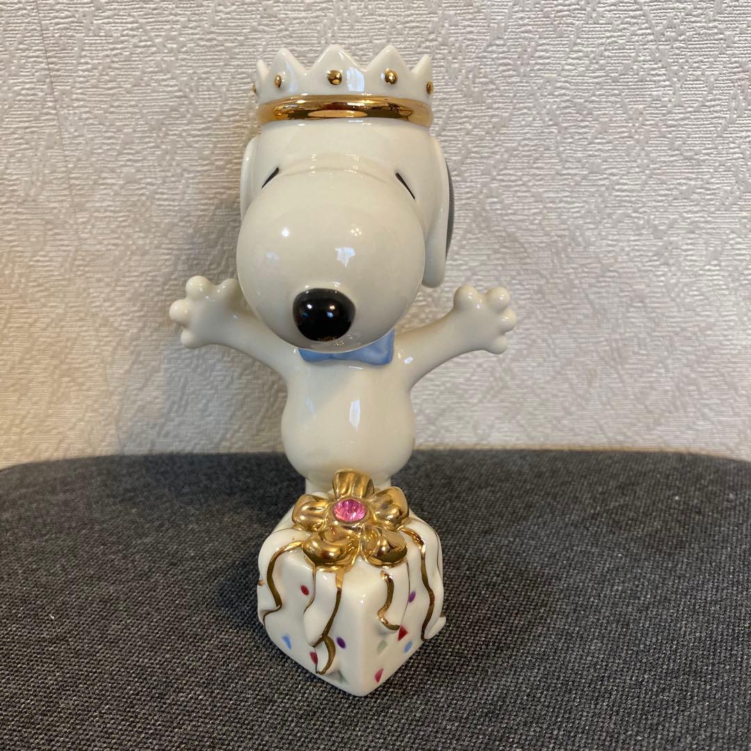 スヌーピー 王冠 置物　レノックス