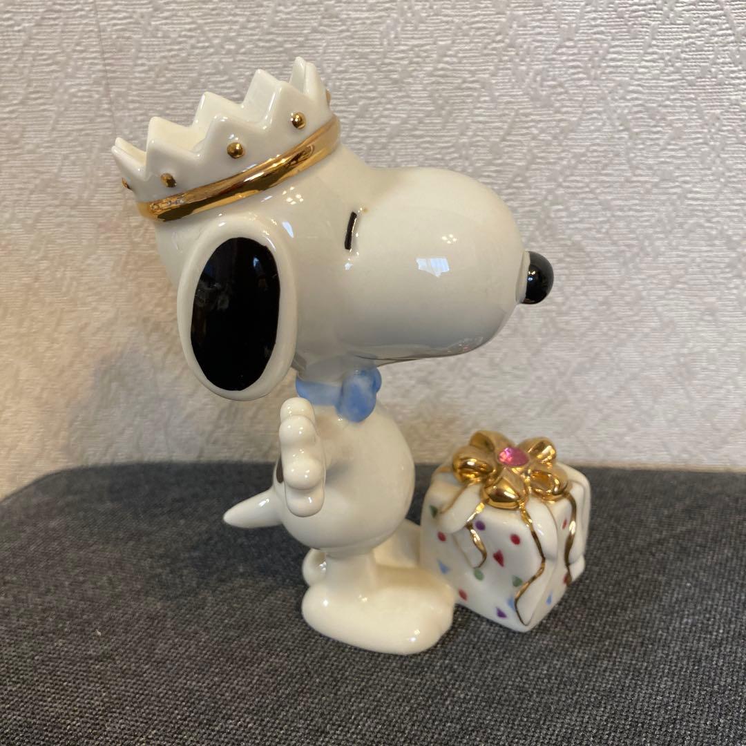 スヌーピー 王冠 置物　レノックス