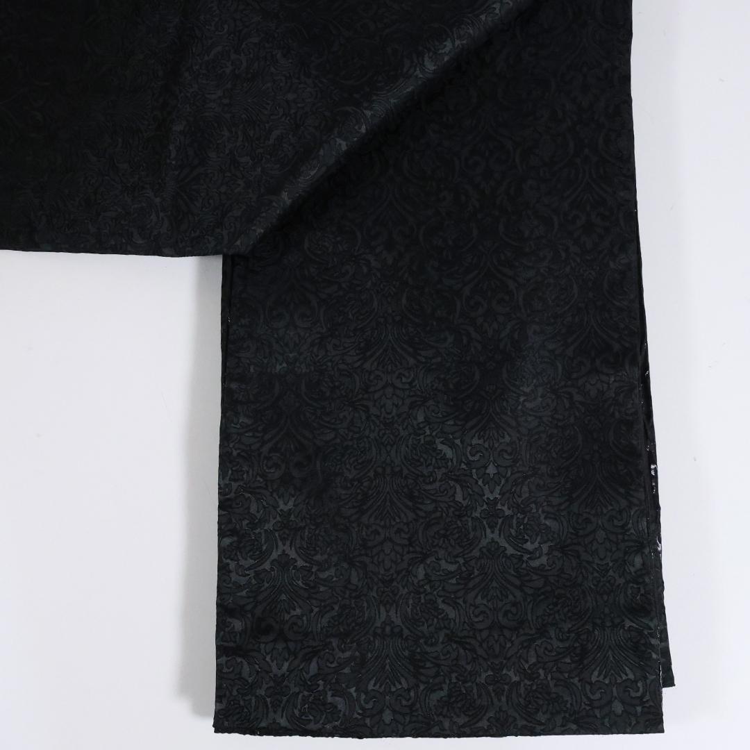 総絞り黒振袖7点セット■166.5cm帯新品帯締め帯揚げフルセット成人式RS20