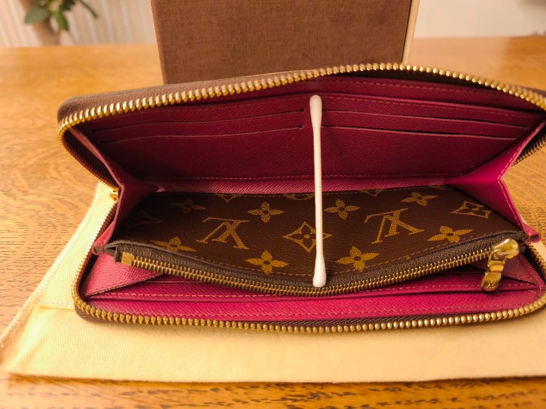 ルイ・ヴィトン モノグラム ポルトフォイユ クレマンス 長財布 保存袋 箱付き