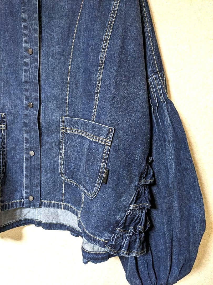 ayane　ダンガリーバックフリルブルゾン　美品　デニムジャケット　現行