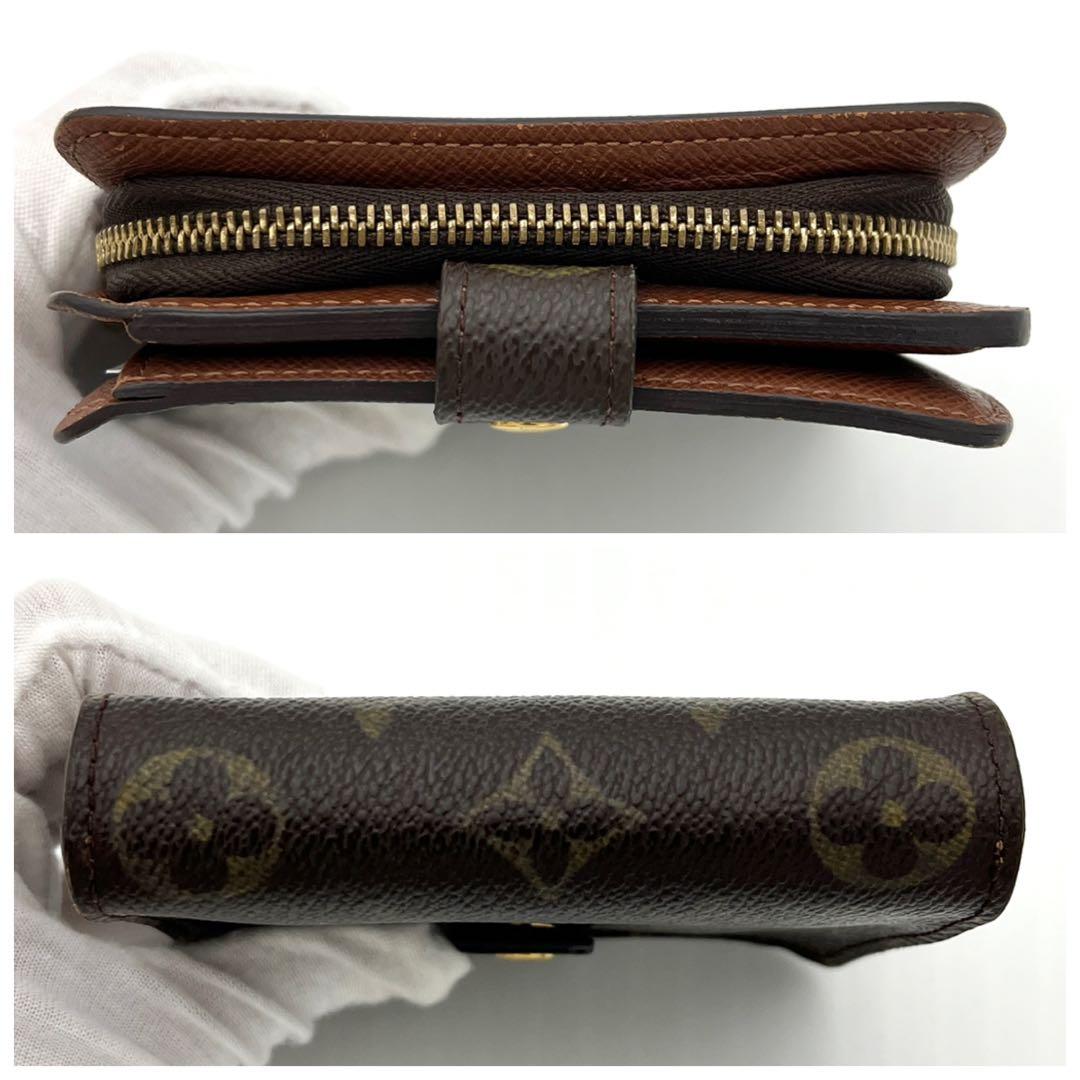 【美品】ヴィトン コンパクトジップ モノグラム 折り財布 M61667