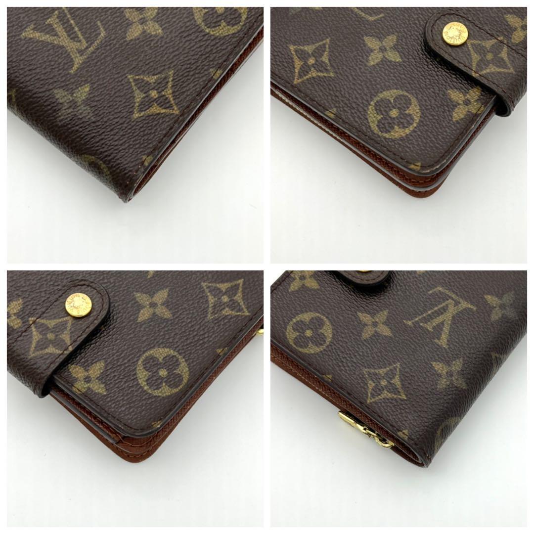【美品】ヴィトン コンパクトジップ モノグラム 折り財布 M61667
