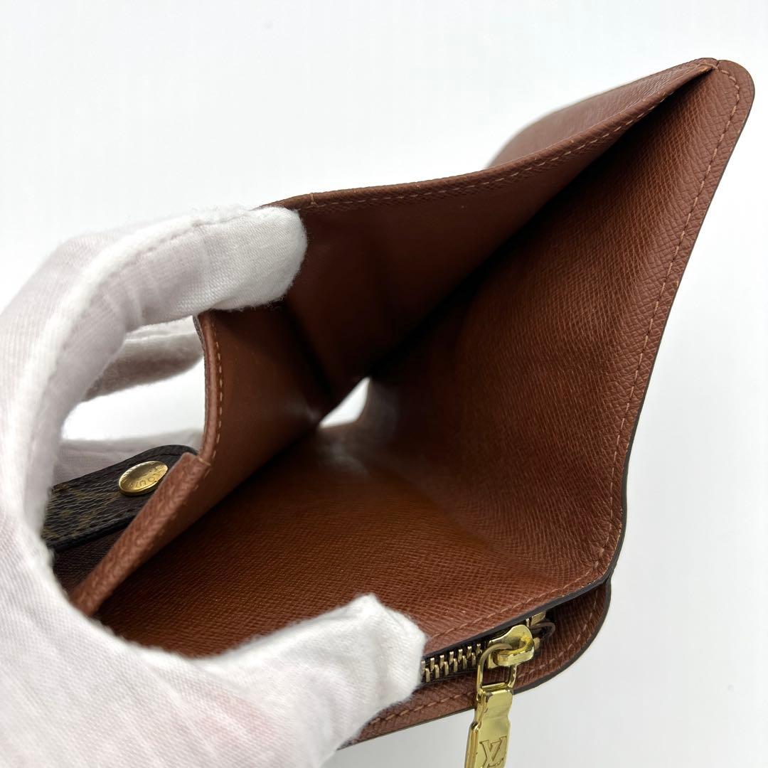 【美品】ヴィトン コンパクトジップ モノグラム 折り財布 M61667
