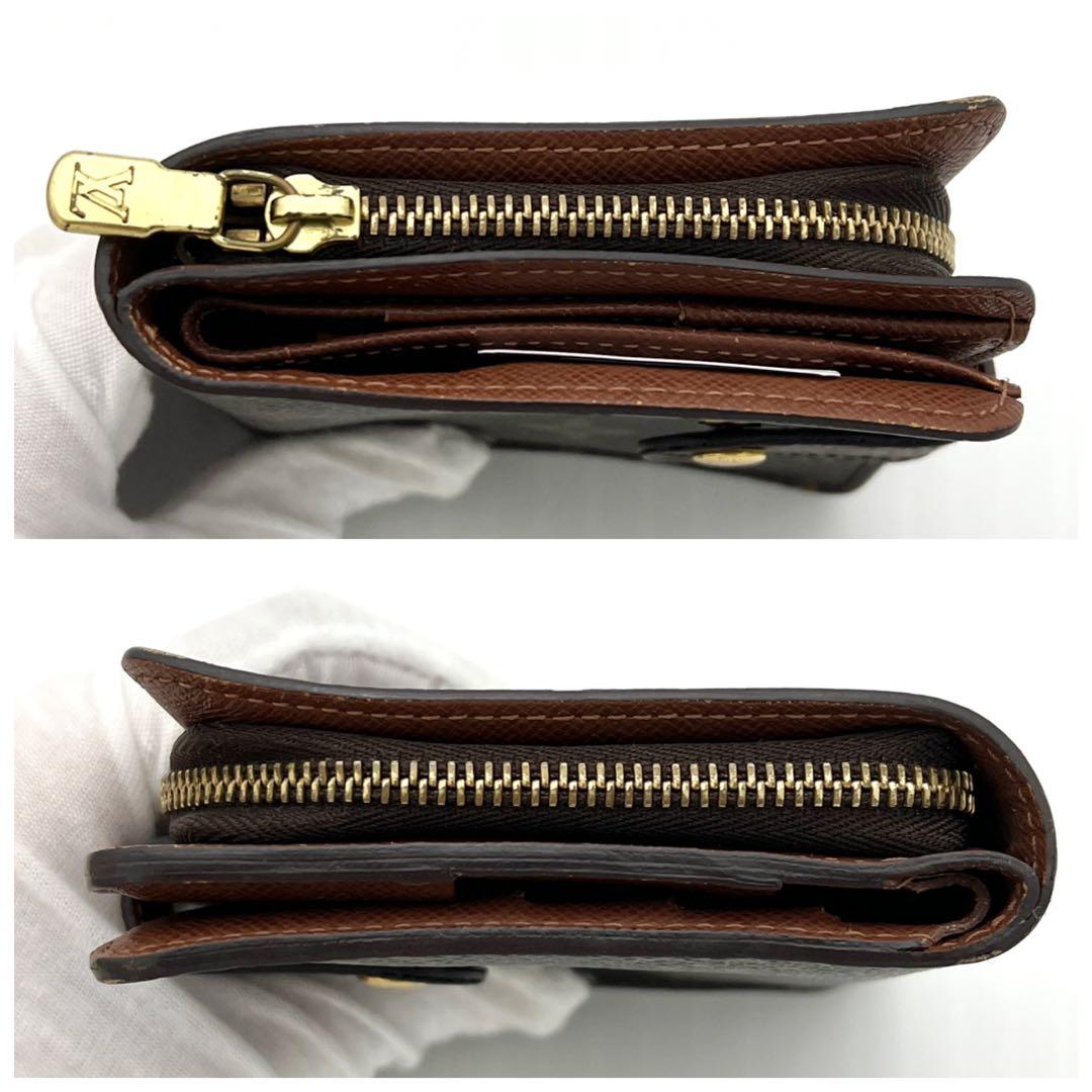 【美品】ヴィトン コンパクトジップ モノグラム 折り財布 M61667