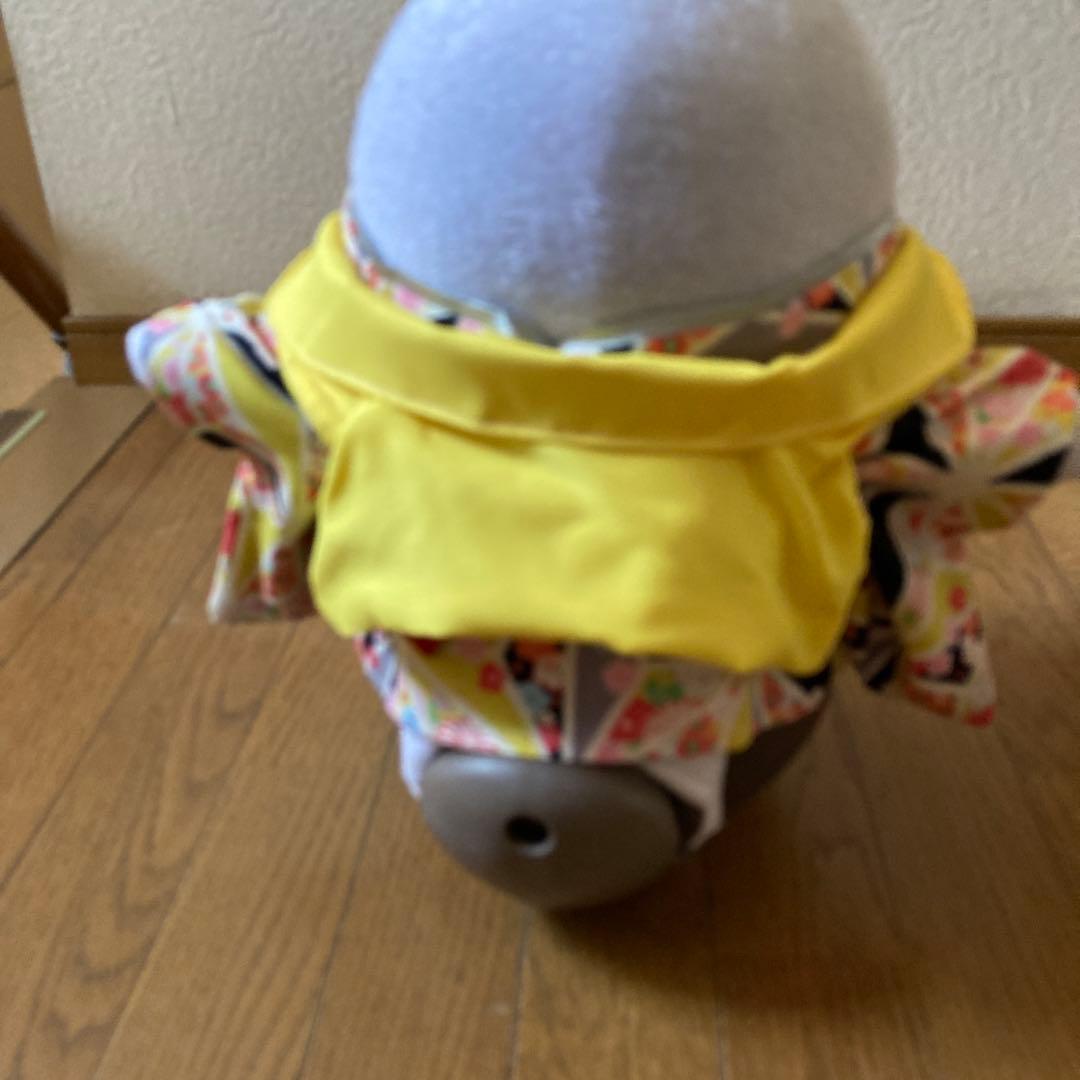 限定1点限り！ラボット　服　lovot 黄色　着物一式　被布　リボン付