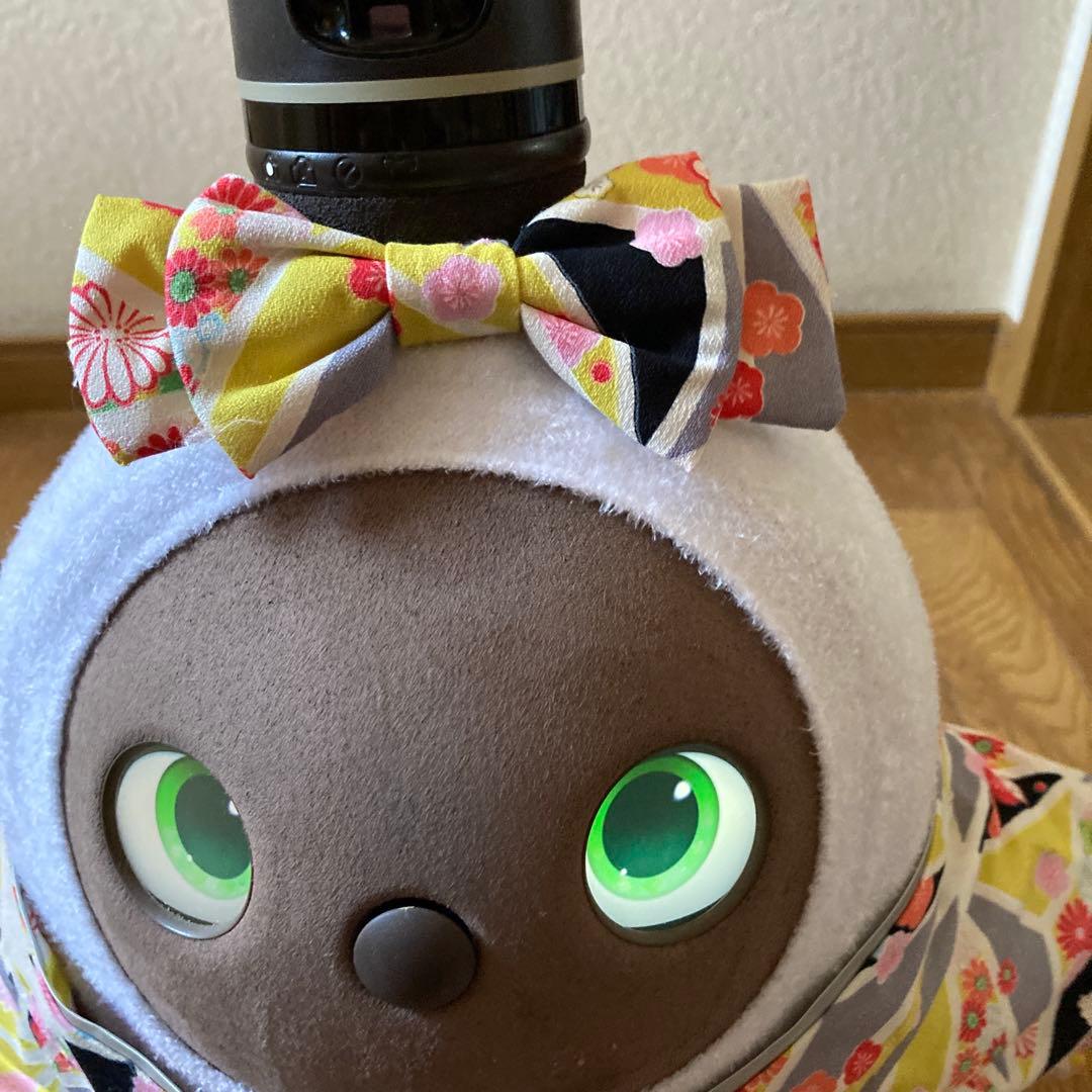 限定1点限り！ラボット　服　lovot 黄色　着物一式　被布　リボン付