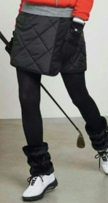 たばくまん　新品　ランバンスポール　中綿スカート38 黒定価38500円