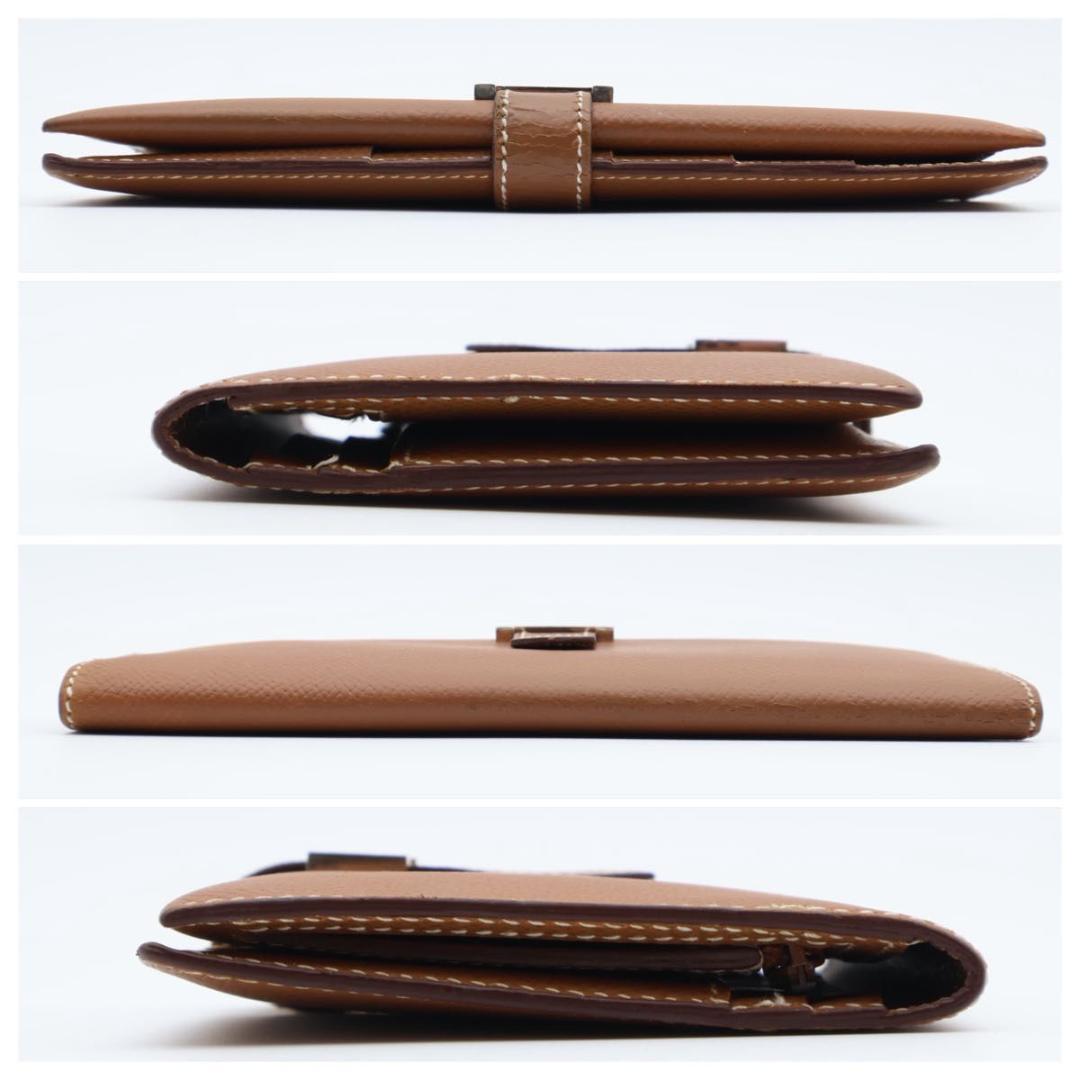 【極美品】HERMES ベアンクラシック ゴールド　エプソン　長財布
