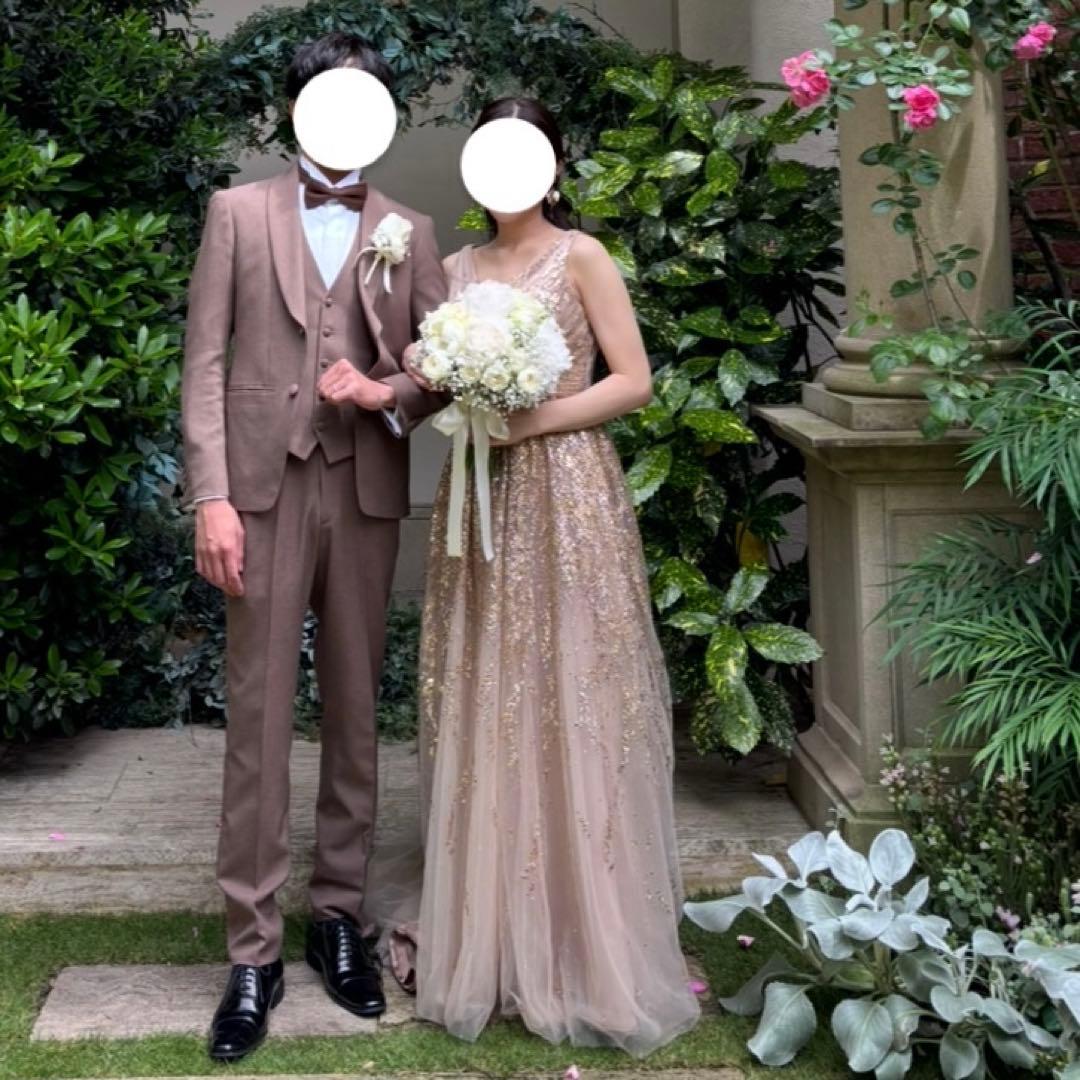 ［aya］カラードレス　シャンパンゴールド　結婚式　披露宴　お色直し