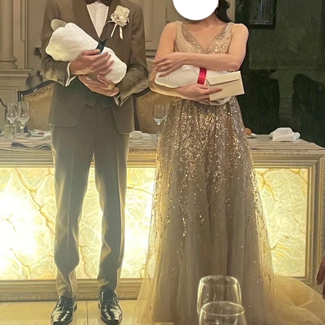 ［aya］カラードレス　シャンパンゴールド　結婚式　披露宴　お色直し