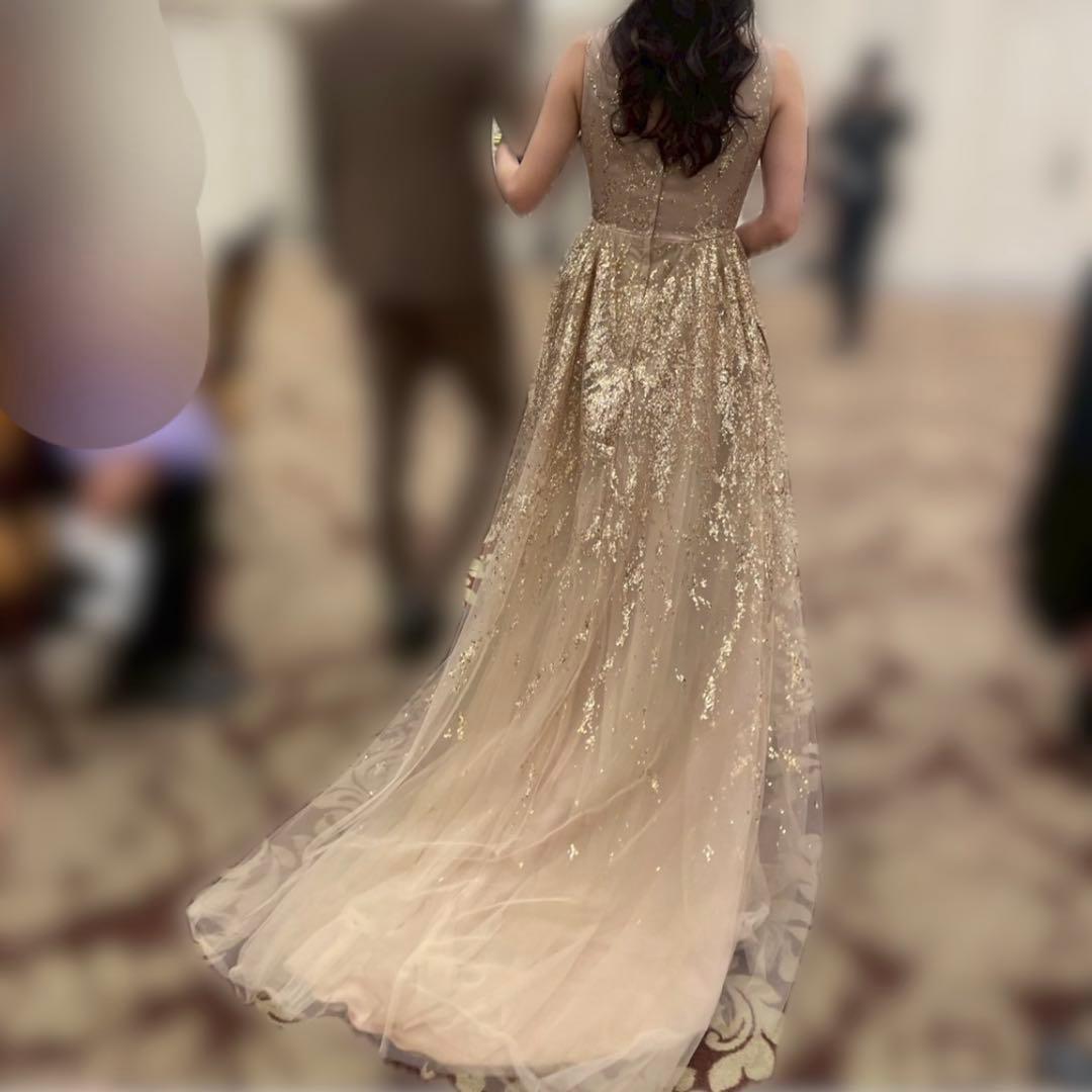 ［aya］カラードレス　シャンパンゴールド　結婚式　披露宴　お色直し