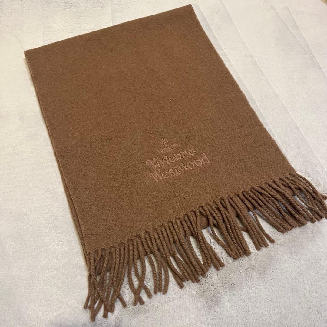 ■新品タグ付■ヴィヴィアンウエストウッド ロゴ オーブ刺繍 イタリア製 マフラー