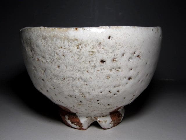 人間国宝 十一代 三輪休雪 白萩茶碗 「清香」 表千家十四代 而妙斎花押　e90