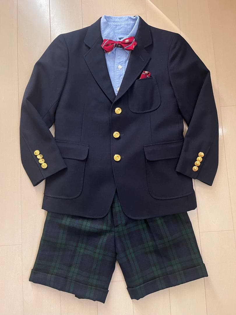 【美品】 RALPH LAUREN フォーマル　4点セット 紺ブレ 130