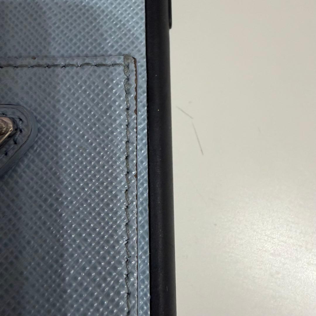 PRADA プラダ　iPhone15 pro max ケース　ブルー