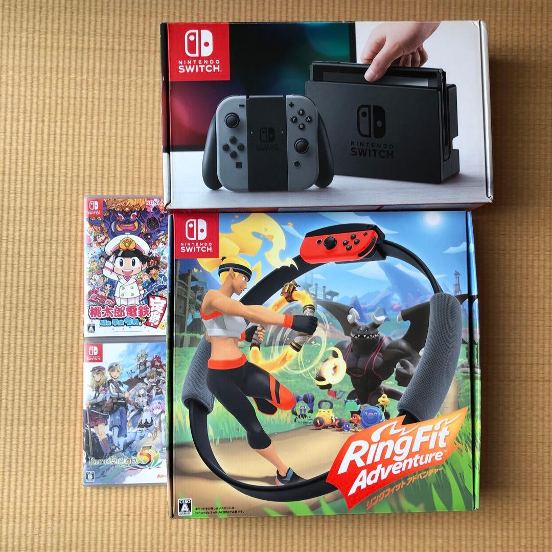 NintendoSwitch本体　リングフィット　桃鉄　ルーンファクトリー5