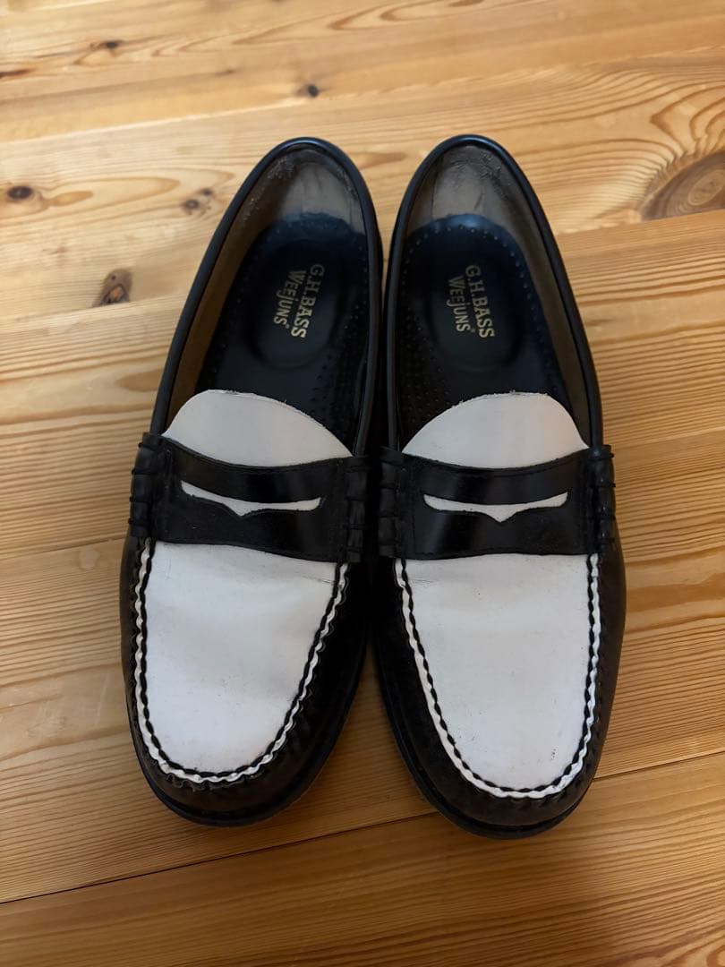 うめぞさん専用G.H. BASSローファー 黒/白