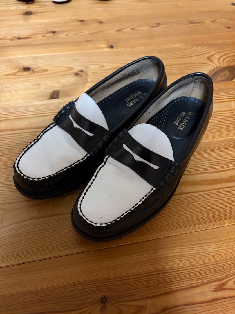 うめぞさん専用G.H. BASSローファー 黒/白