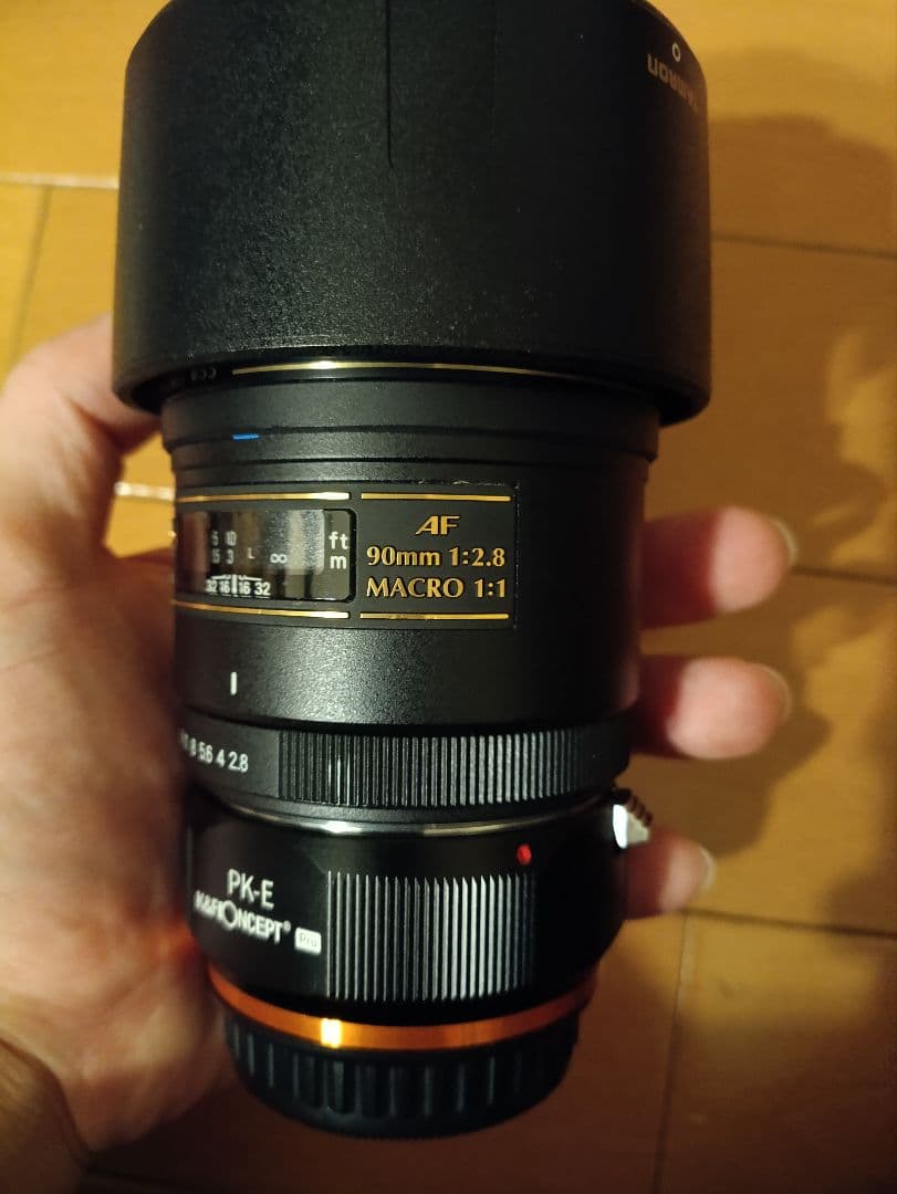 TAMRON90mm F2.8 MACRO Kマウント（Eマウントアダプター付）