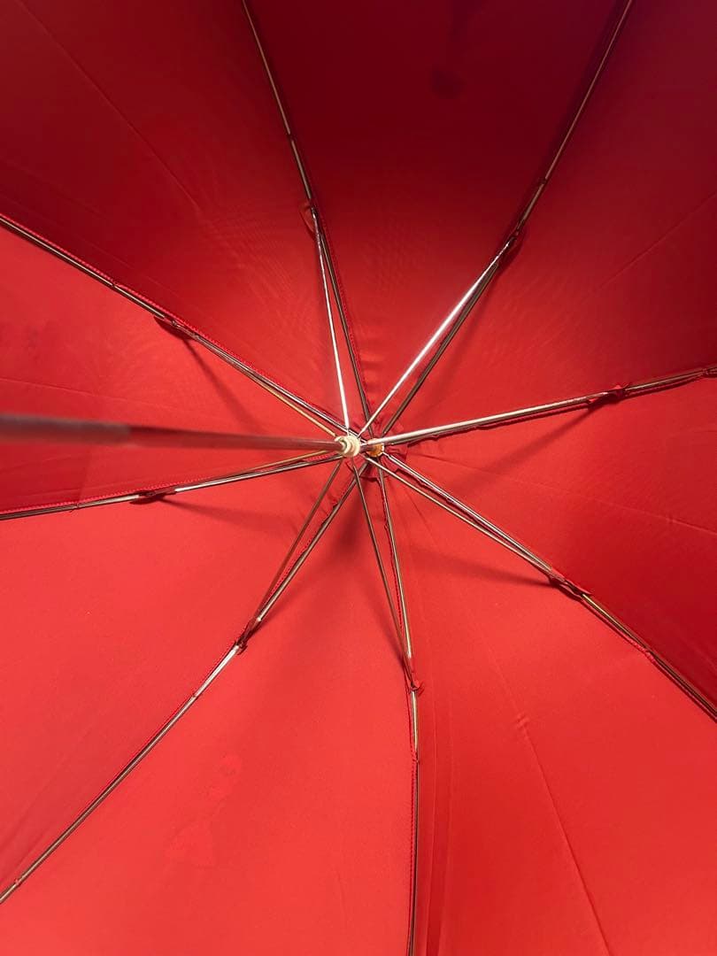 MOSCHINO モスキーノ 長傘　オレンジ 刺繍デザイン