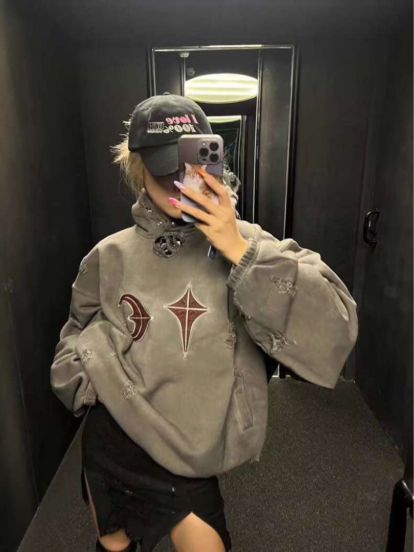 Thug Club Hoodie サグクラブ パーカー グレー