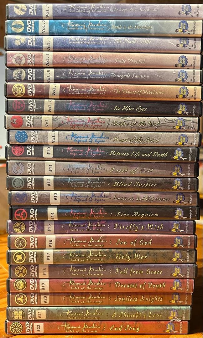 【値下げ中！】るろうに剣心 北米版DVD 15巻まとめ売り