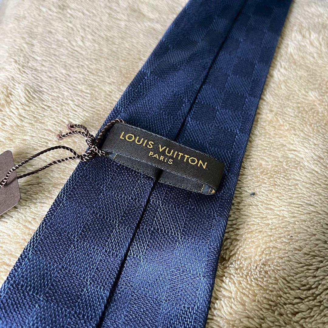 【新品】LOUIS VUITTON ルイヴィトン ネクタイ ダミエ ネイビー