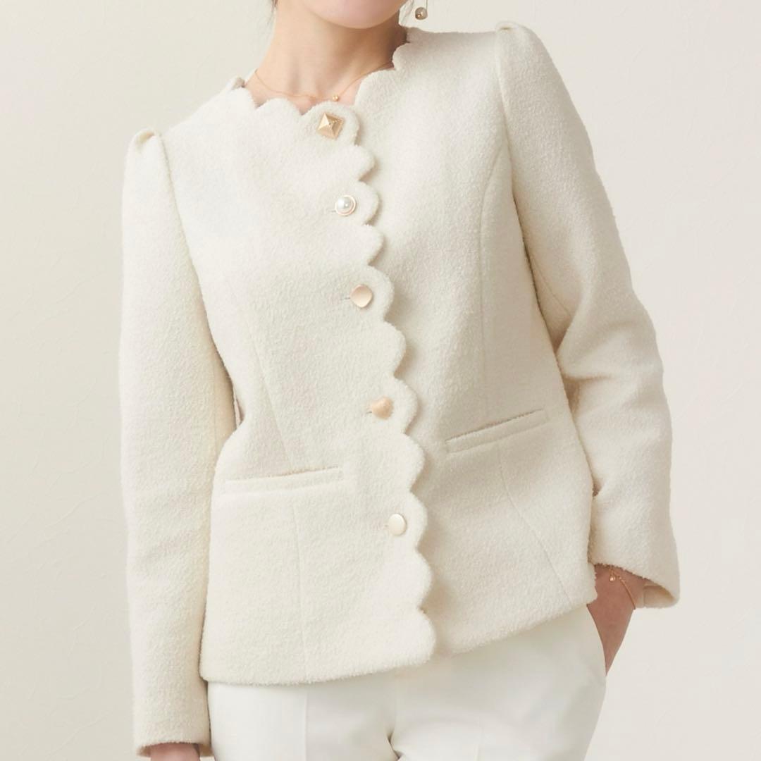 【極美品】スカラップ バラエティボタン ジャケット Liala×PG