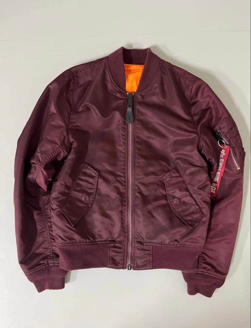 希少色 ALPHA INDUSTRIES MA-1 フライトジャケット　ボルドー