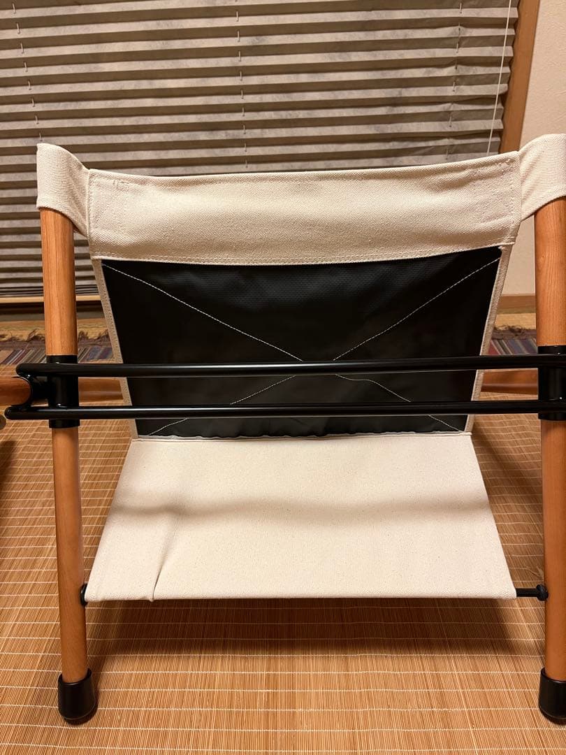 Hangout北欧風ホワイトキャンバス折りたたみチェア2脚セット　キャンプ