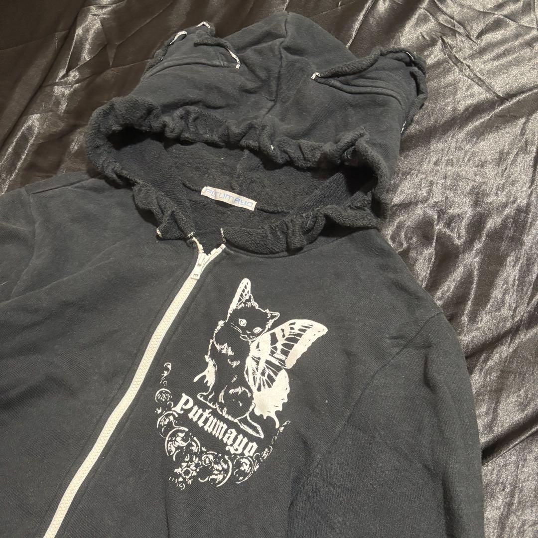 00s PUTUMAYO 猫耳 パーカー Y2K サブカル フリル