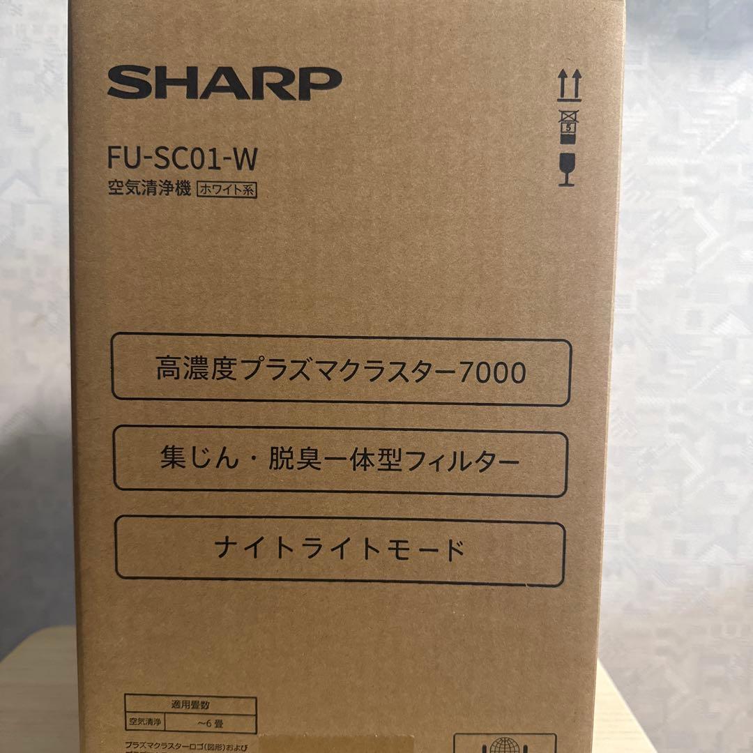 シャープ 空気清浄機 FU-SC01-Wプラズマクラスター 6畳コンパクトタイプ
