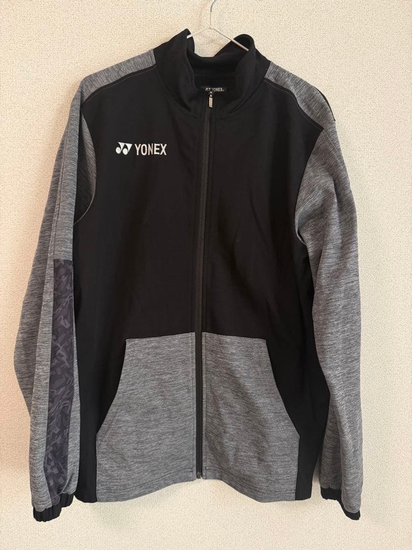 YONEX ニットウォームアップシャツ L 黒/グレー　50137