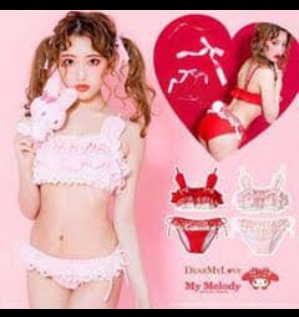 未使用　マイメロディ　セパレート水着　赤　M　夢展望　サンリオ