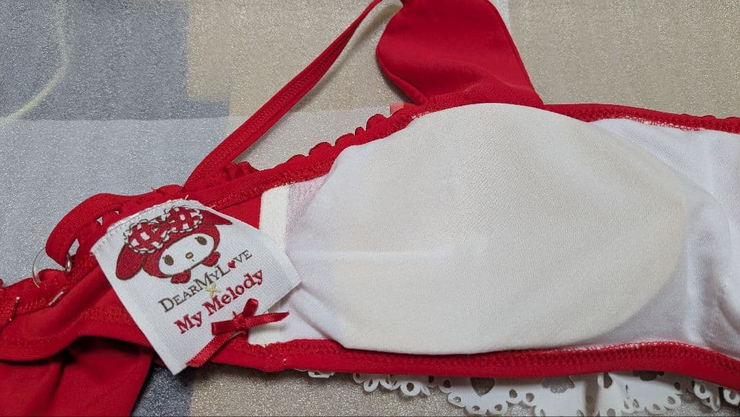未使用　マイメロディ　セパレート水着　赤　M　夢展望　サンリオ