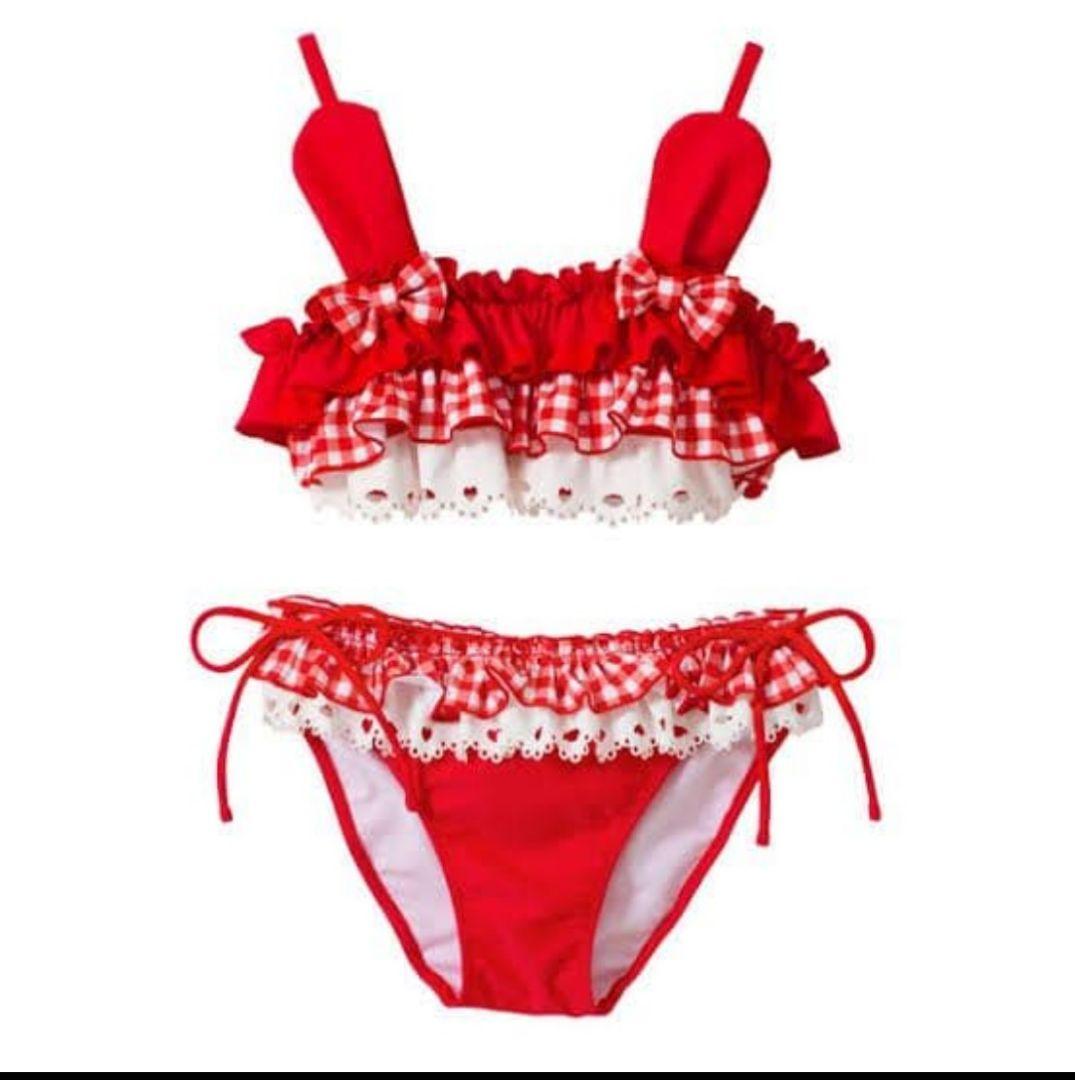 未使用　マイメロディ　セパレート水着　赤　M　夢展望　サンリオ